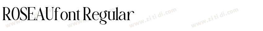 ROSEAUfont Regular字体转换